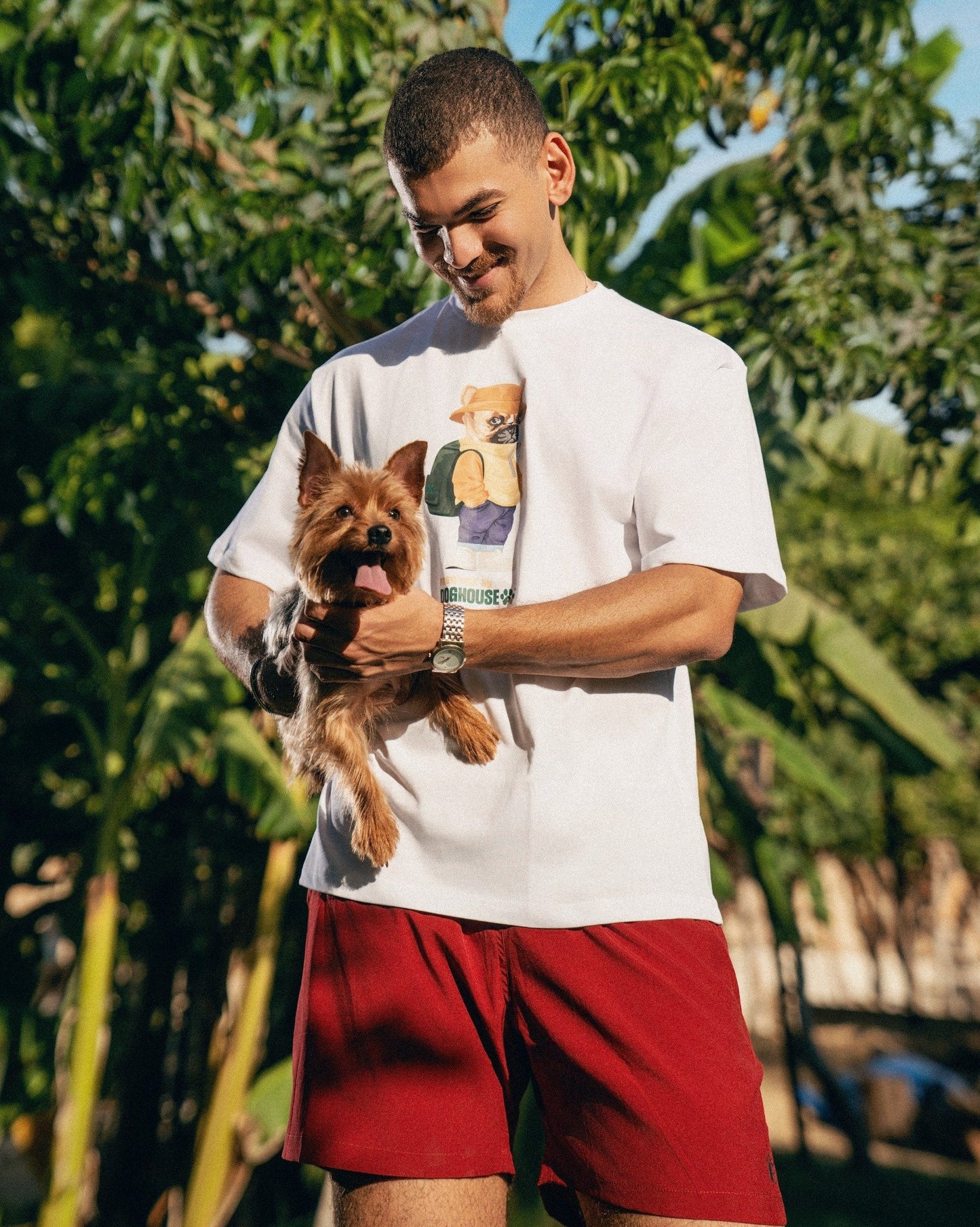 Essentials Maroon Swim-shorts