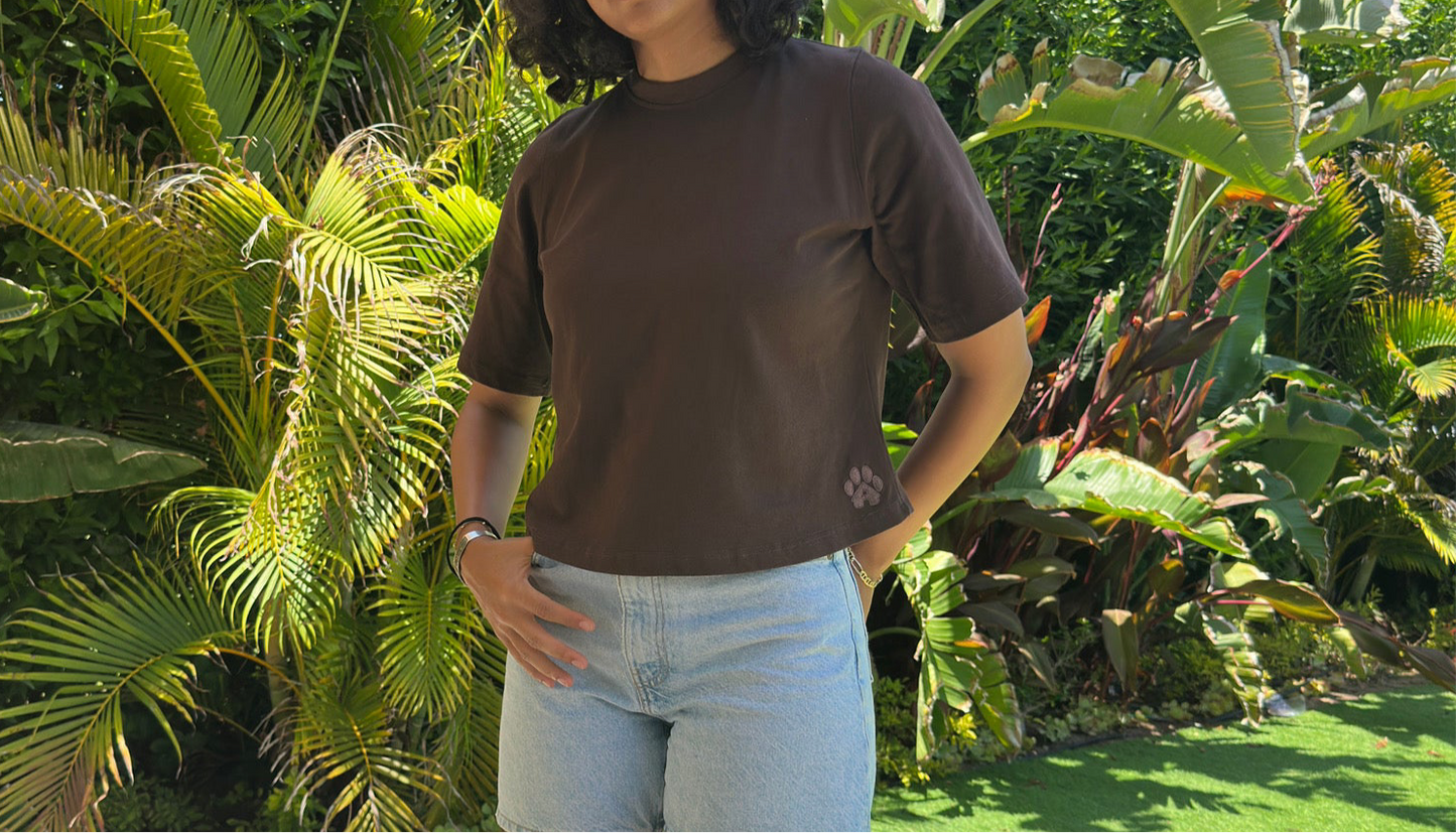 Essentials Women’s Oversized Brown Tee