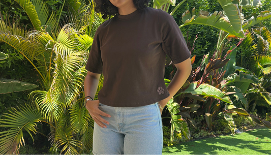 Essentials Women’s Oversized Brown Tee