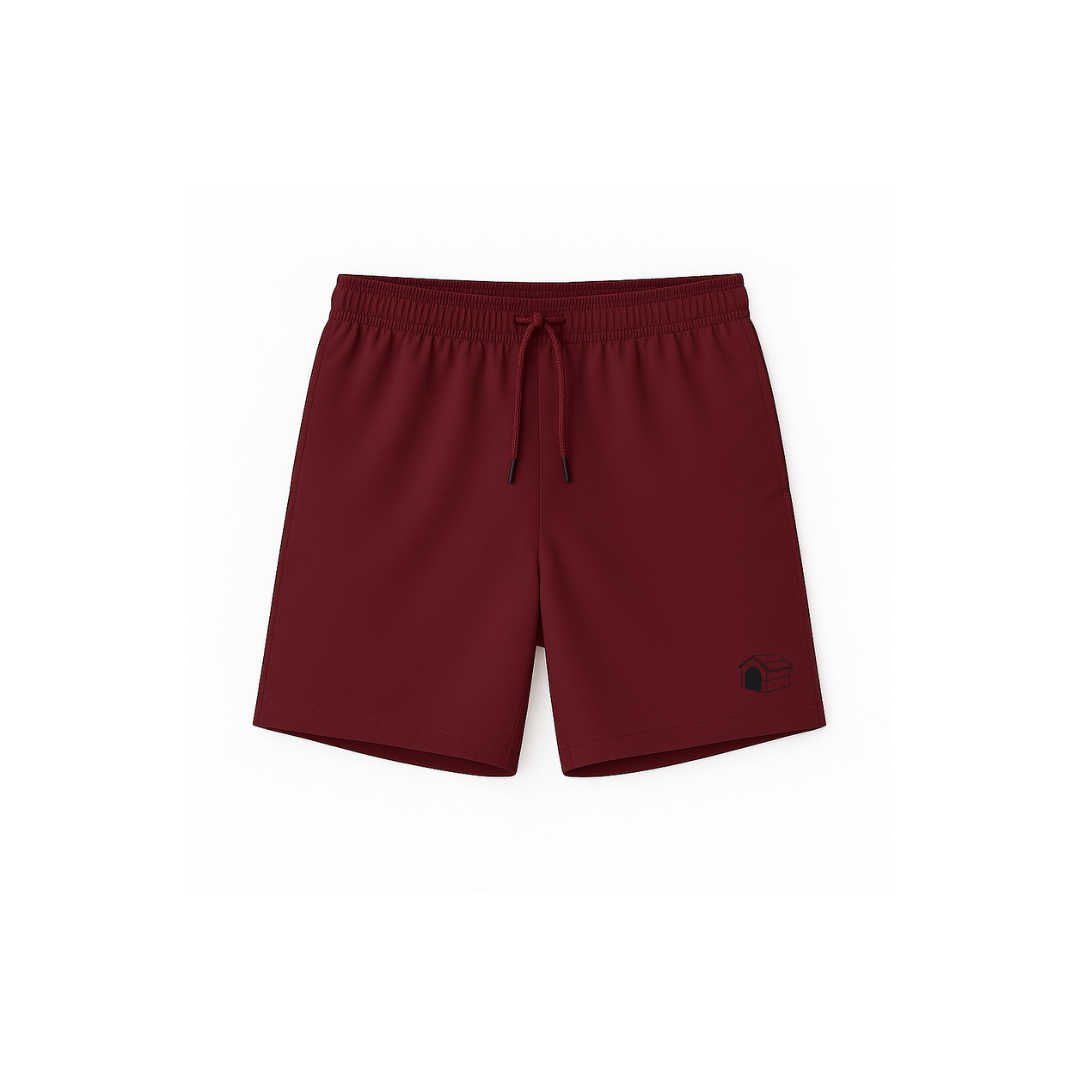 Essentials Maroon Swim-shorts