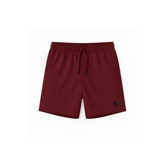 Essentials Maroon Swim-shorts