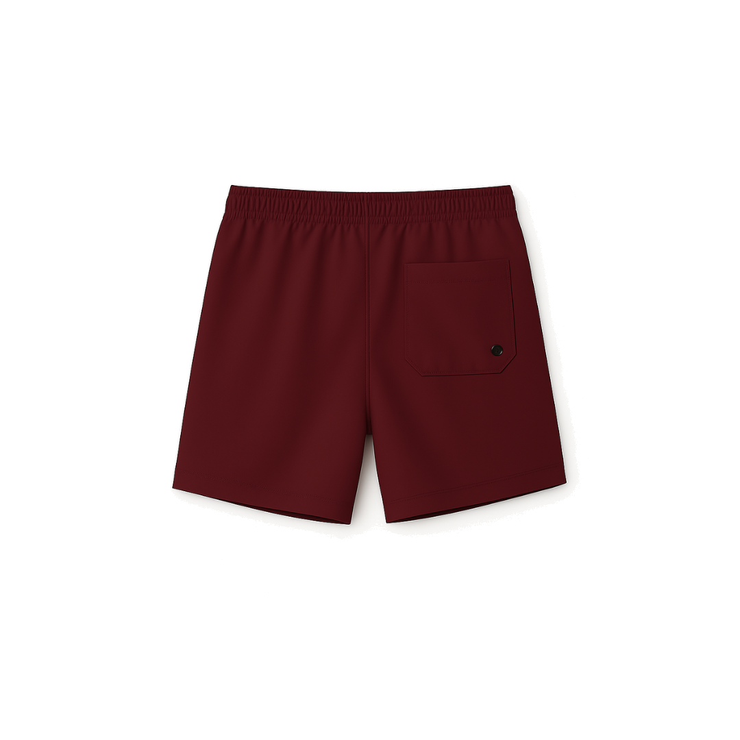 Essentials Maroon Swim-shorts