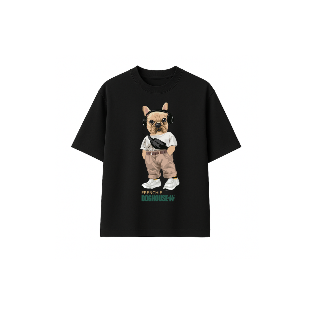 Frenchie Black Tee